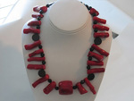 Coral and Black Onyx