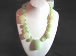 Jade and Peridot with sterling clasp